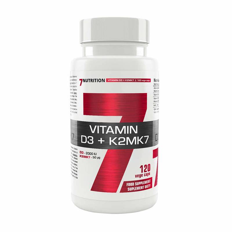 7Nutrition - Vitamin D3 + K2 MK7 120vcaps