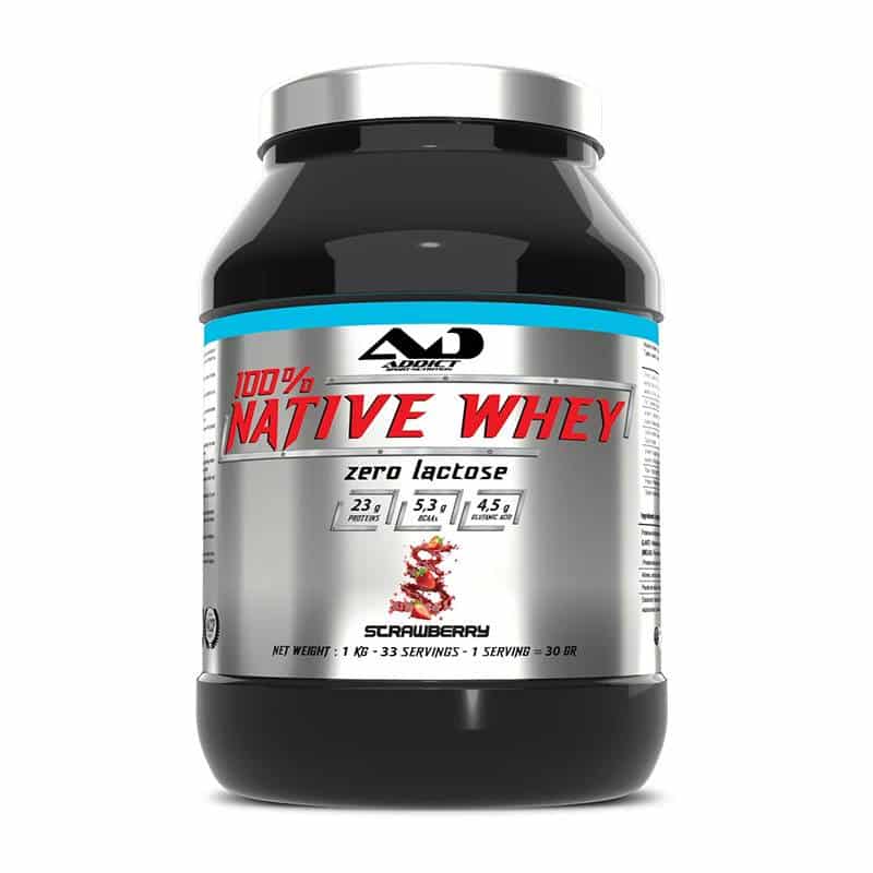 Addict Sport Nutrition - 100% Native Whey 1000g Strawberry