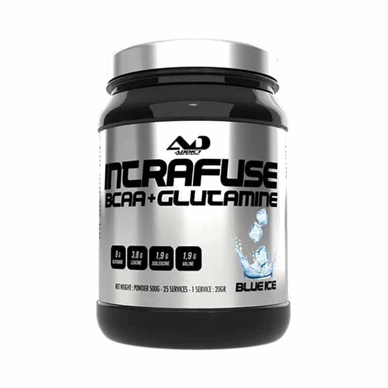BCAA+Glutamine Intrafuse 500g Blue Ice de Addict Sport Nutrition