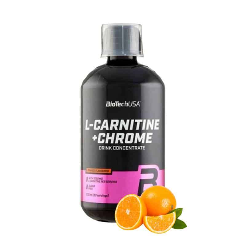BioTech USA - L-Carnitine + Chrome 500ml Orange