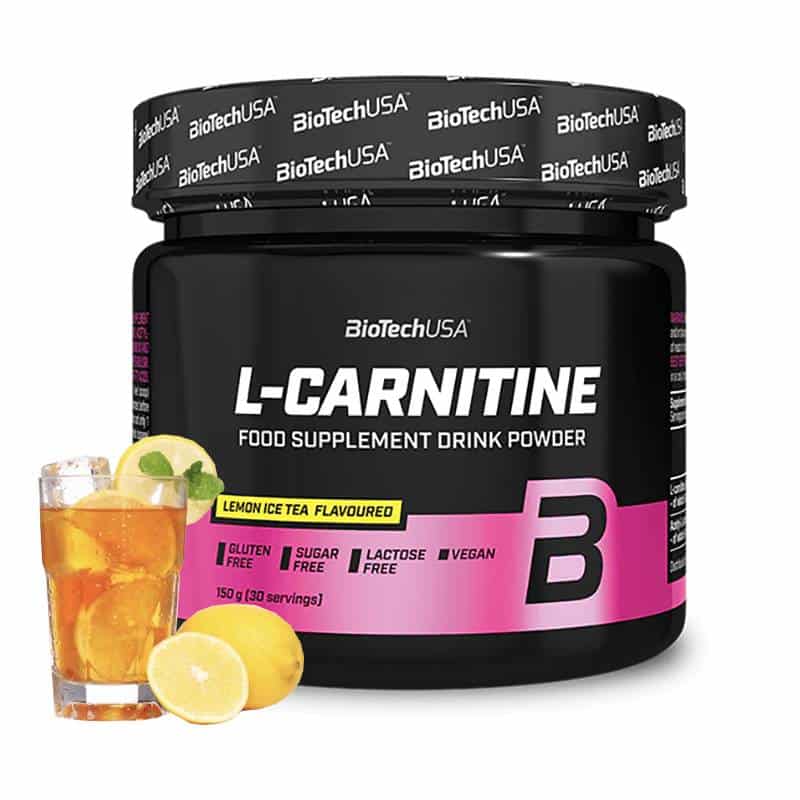 BioTech USA - L-Carnitine Drink Powder 150g Ice Tea Lemon